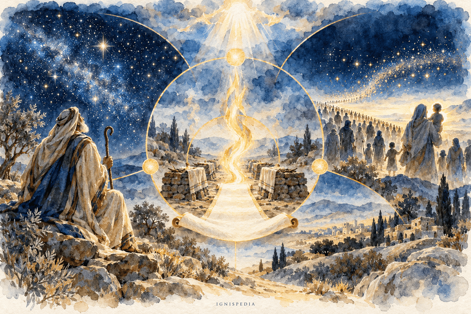 Abraham sous les étoiles, le signe lumineux de l'alliance et sa descendance promise