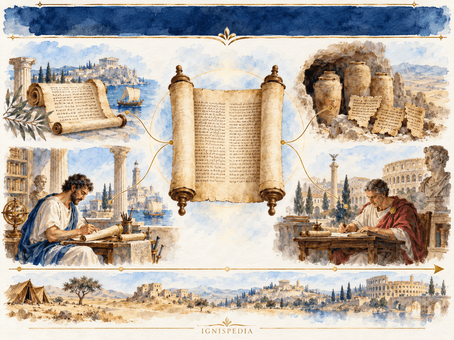 Reconstitution imaginée des témoins antiques du récit d'Abraham : Septante, manuscrits de Qumrân, Philon et Josèphe