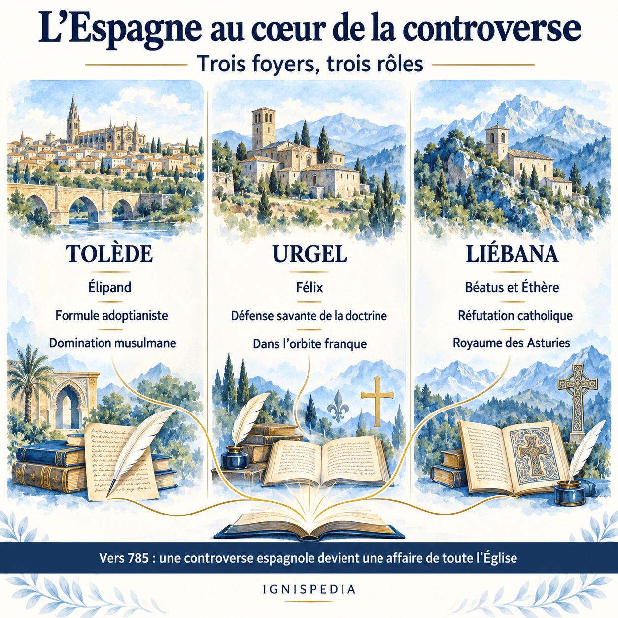 Tolède, Urgel et Liébana : les trois foyers de la controverse
