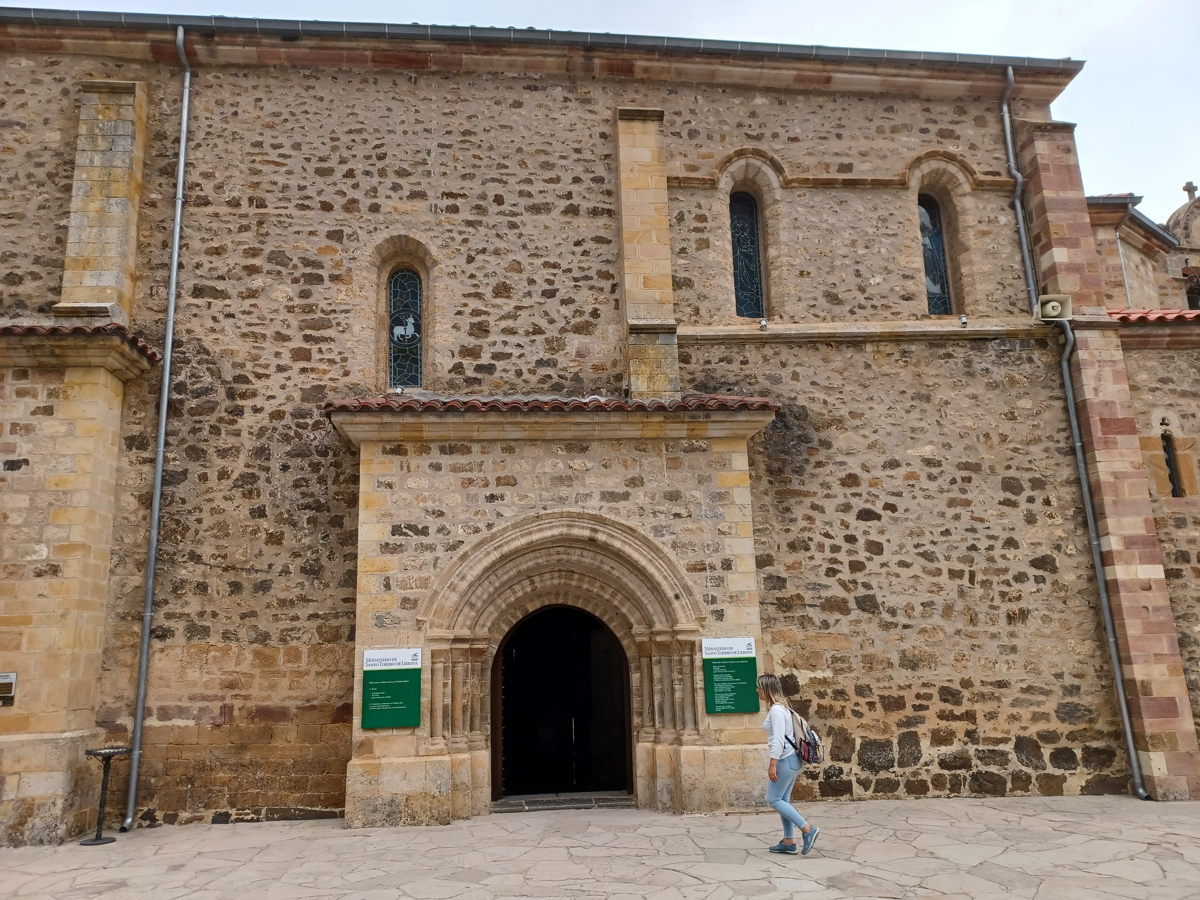 Romanesque portal of the monastery church of Santo Toribio de Liébana in Cantabria