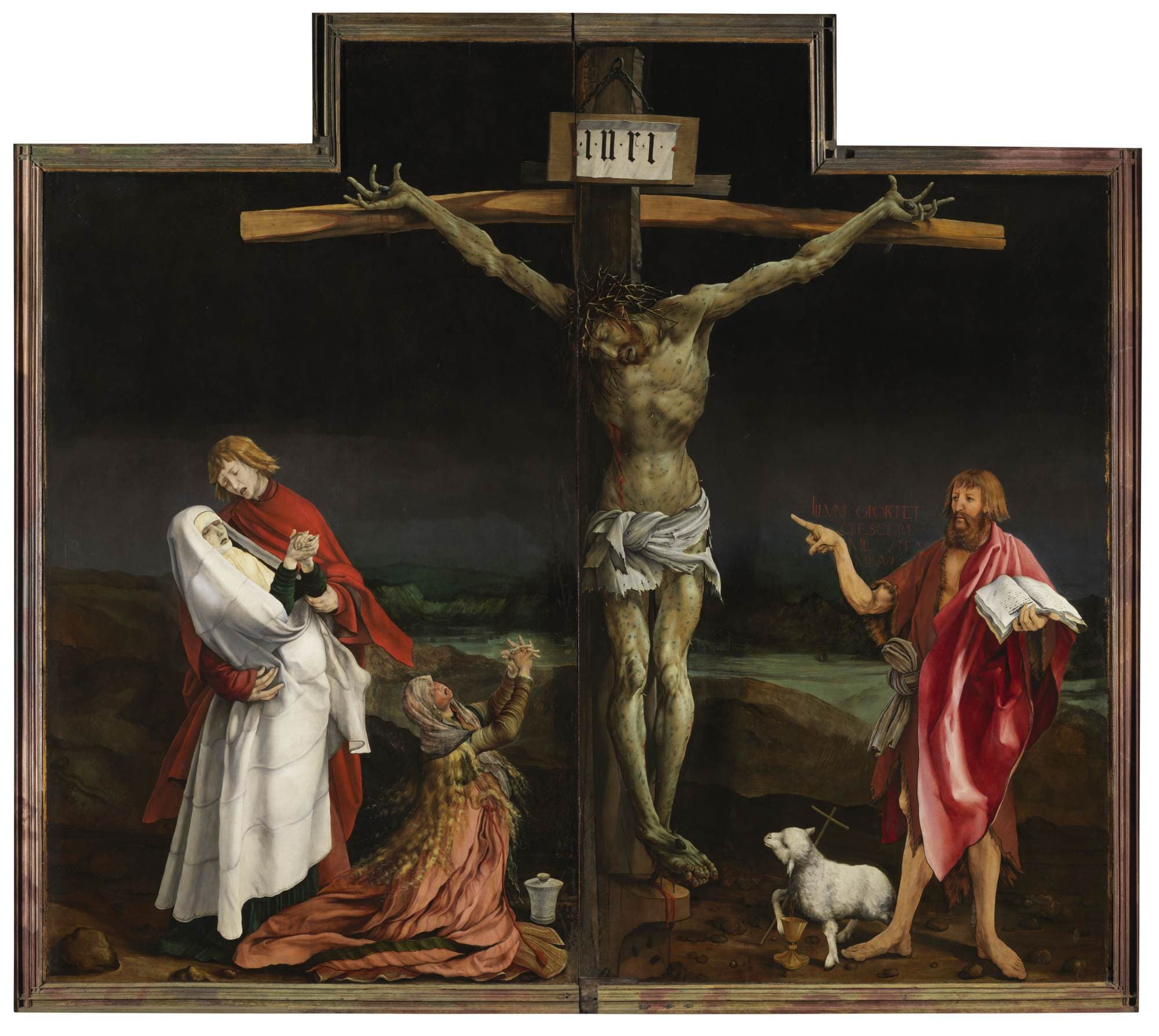 Die Kreuzigung des Isenheimer Altars von Matthias Grünewald