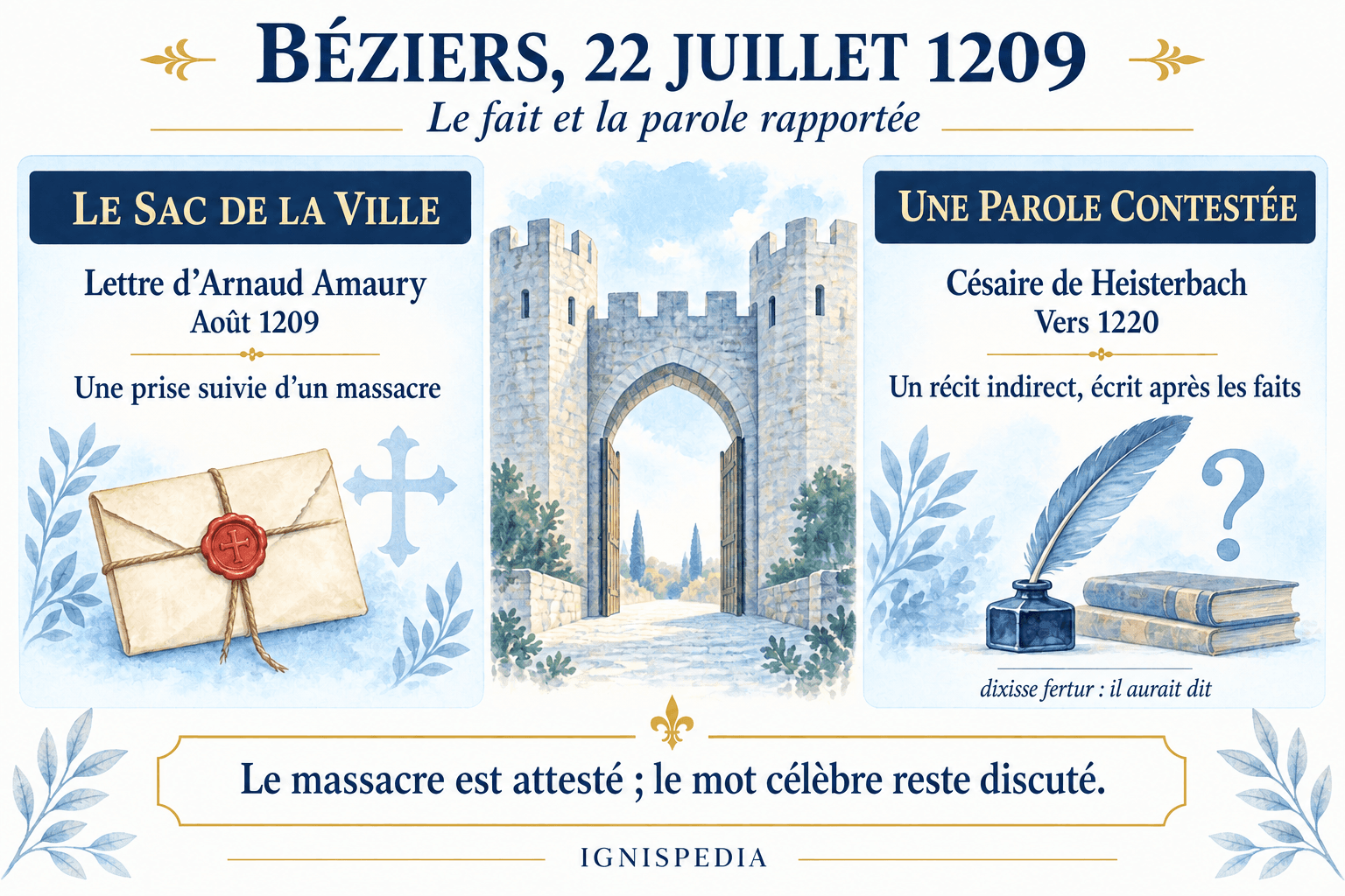 Béziers: telling the attested massacre apart from the saying reported by Caesarius