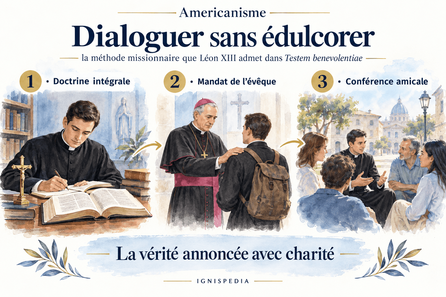 Doctrine intégrale, mandat de l'évêque et conférence amicale dans la méthode missionnaire admise par Léon XIII