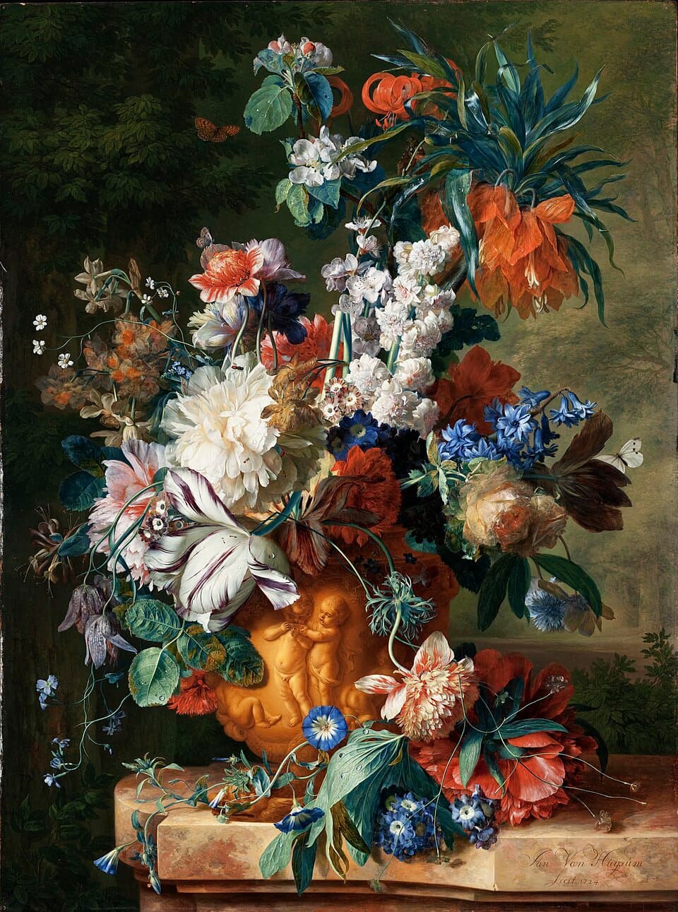 Mazzo di fiori in un'urna, pittura fiamminga
