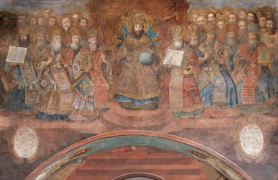 Fresque du premier concile œcuménique de Nicée