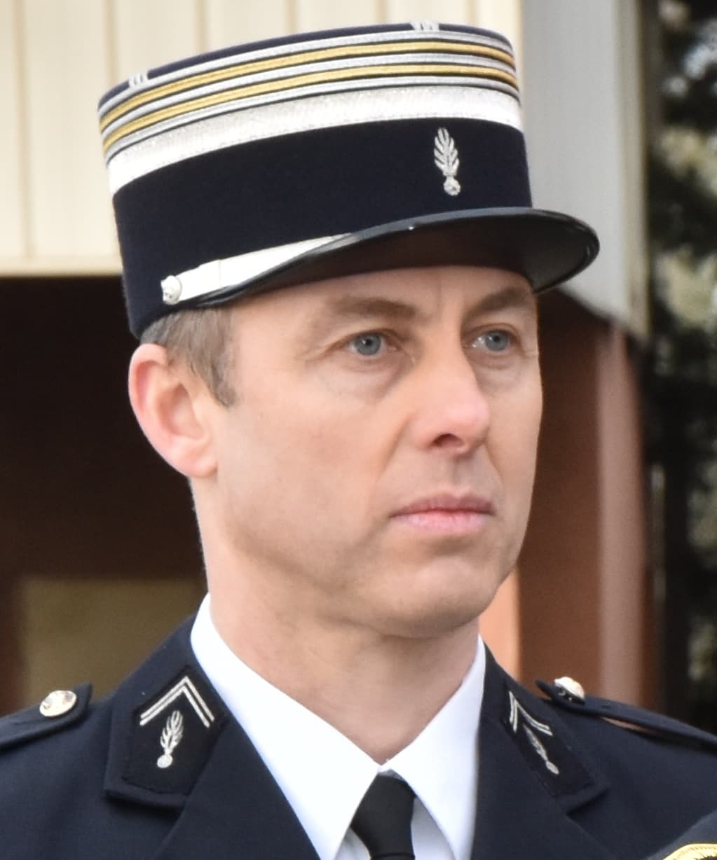 Arnaud Beltrame en uniforme de gendarmerie en février 2018