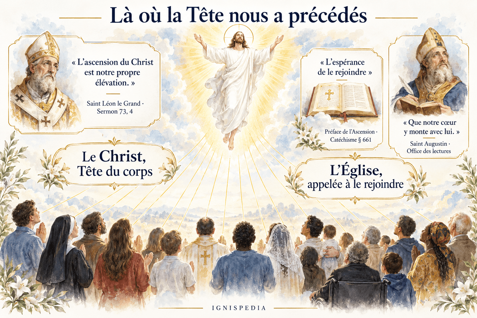 Christus, das Haupt des Leibes, und die Kirche, berufen ihm zu folgen