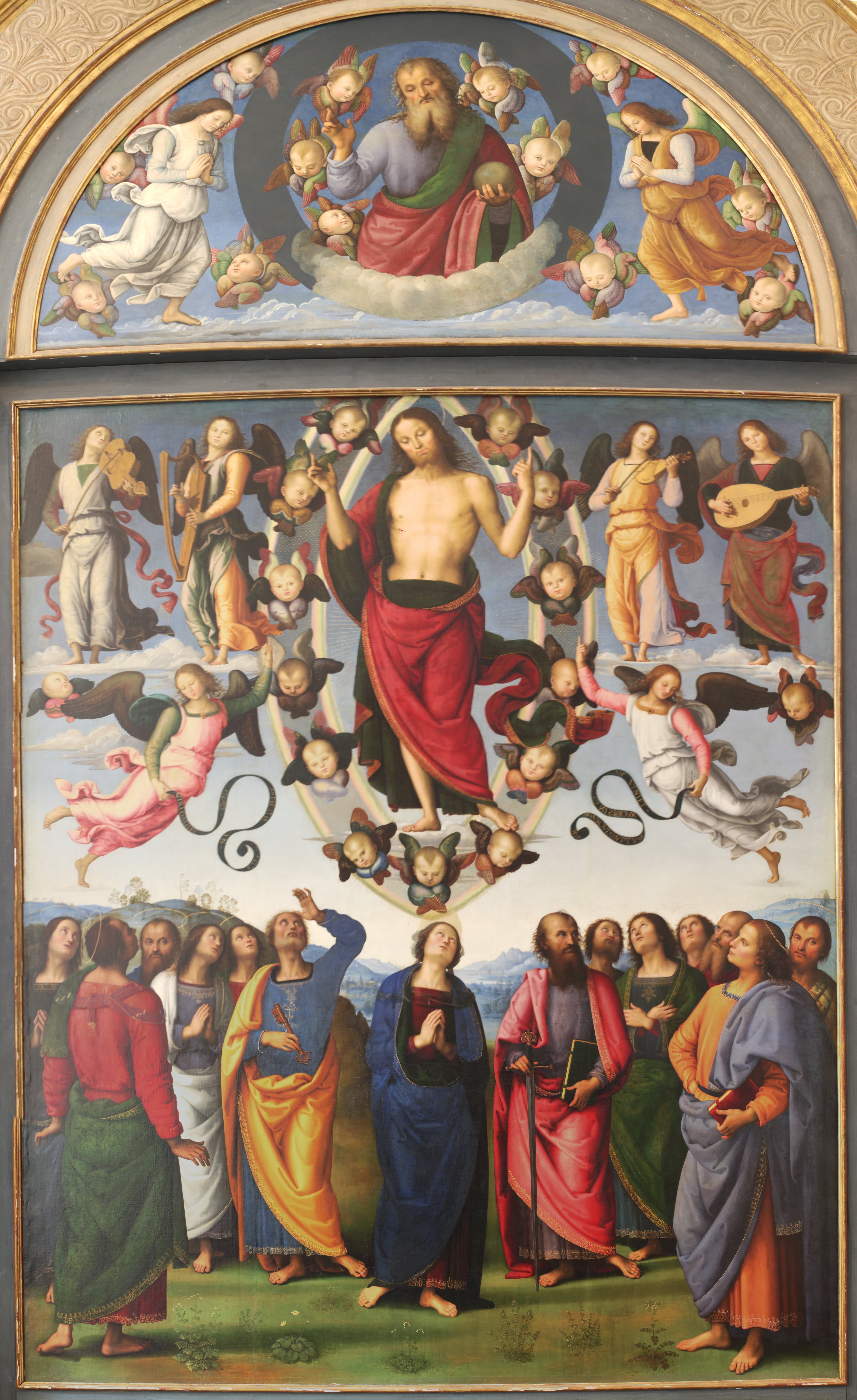 Die Himmelfahrt Christi, gemalt von Perugino.