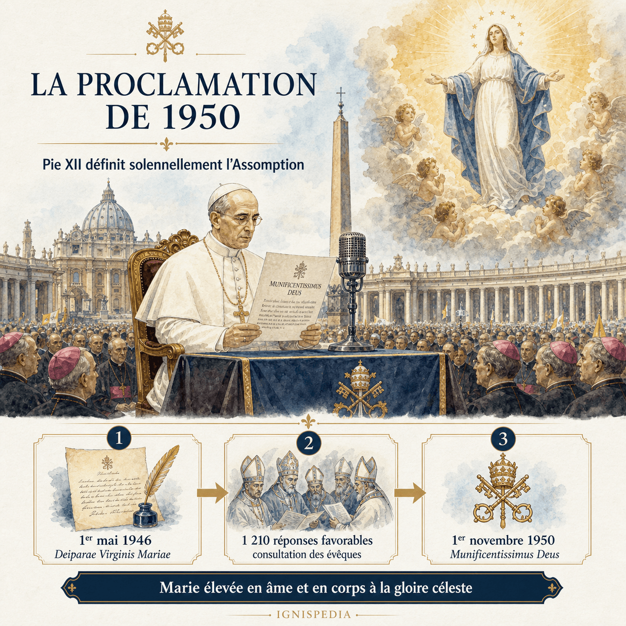 Infographie Ignispedia sur l'argument a silentio et l'absence de reliques mariales corporelles