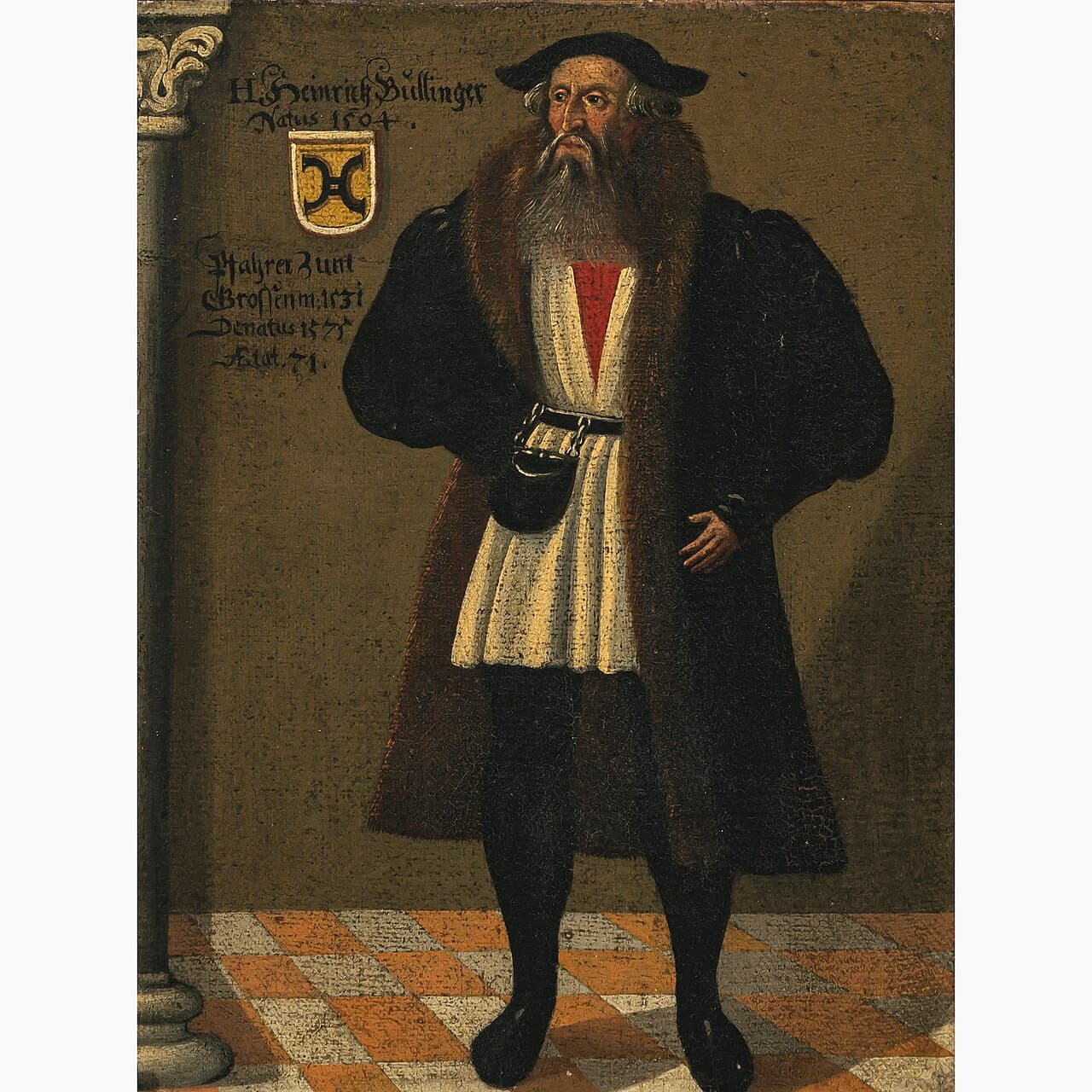 Portrét Heinricha Bullingera, Zwingliho nástupce v Curychu