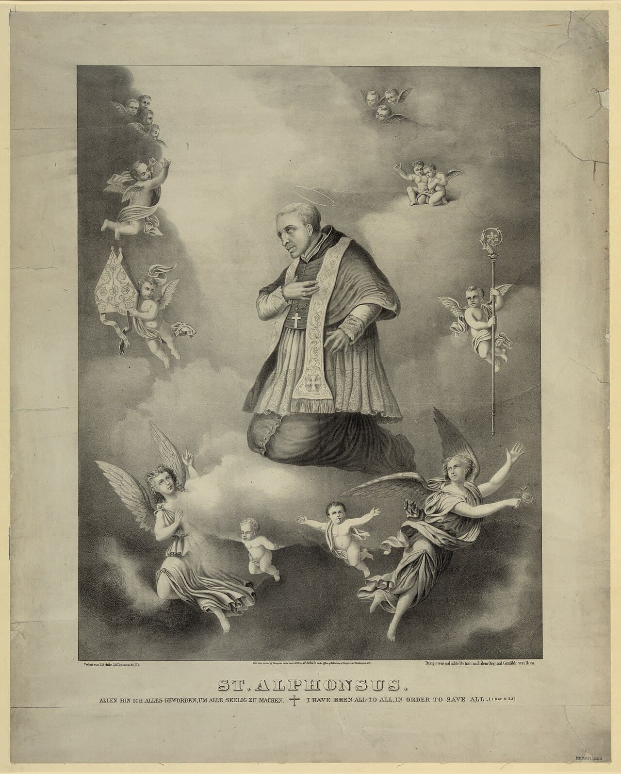 Engraving depicting Saint Alphonsus Liguori