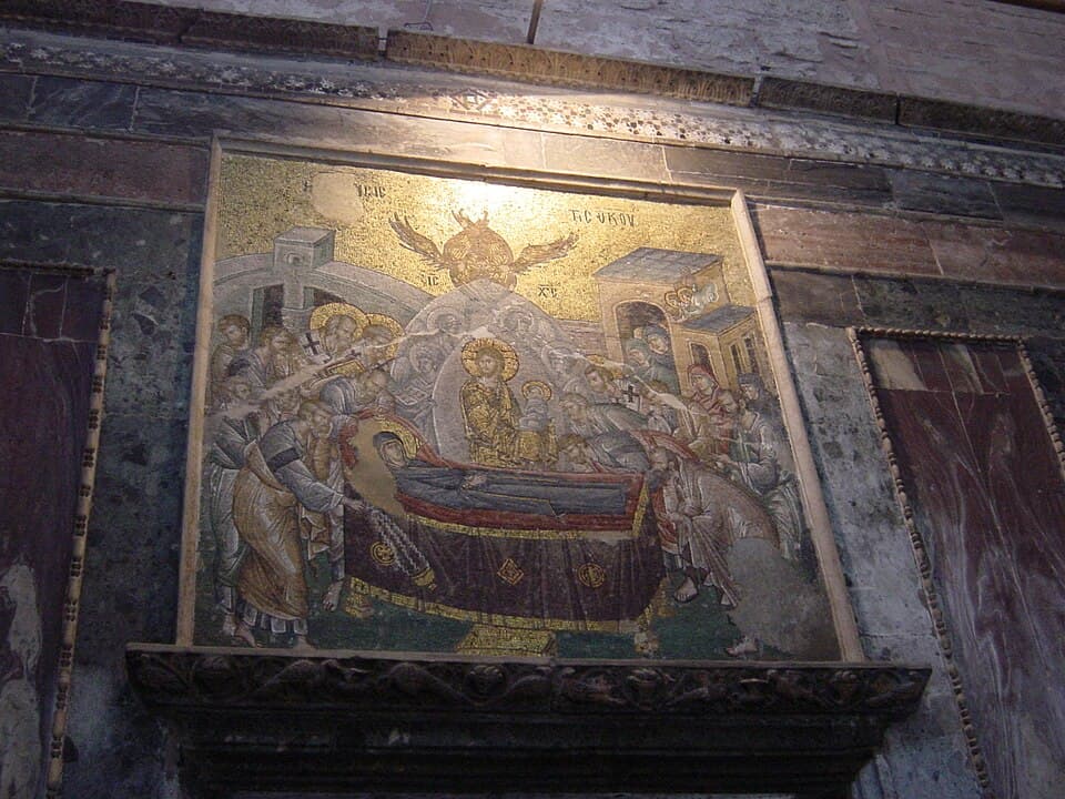 Mosaic of the Dormition at Saint Saviour in Chora, Istanbul