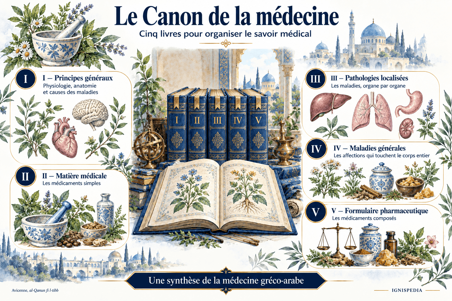 La structure du Canon de la médecine en cinq livres