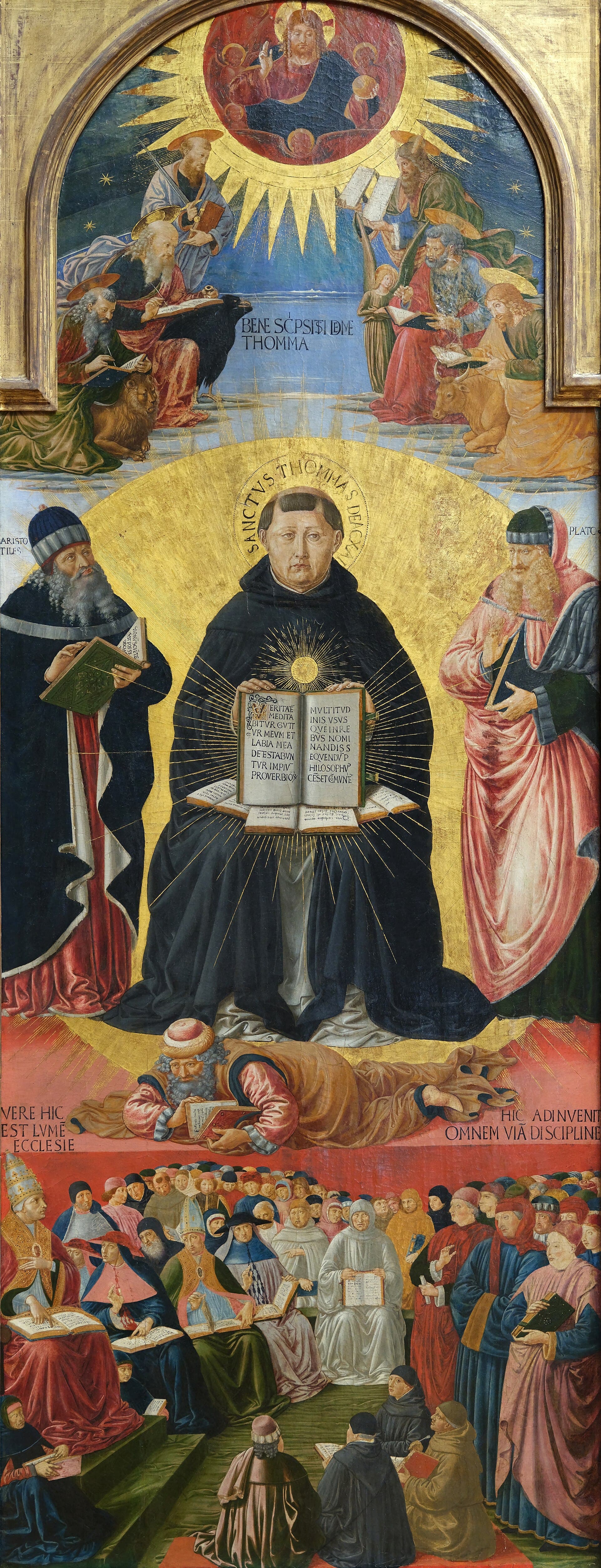Il trionfo di san Tommaso d’Aquino, affresco di Benozzo Gozzoli, 1470-1475, Louvre