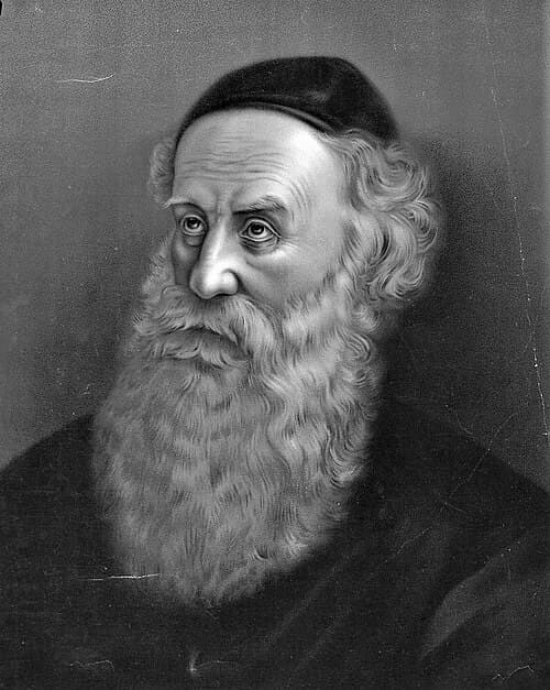 Tradycyjny portret Szneura Zalmana z Ladów