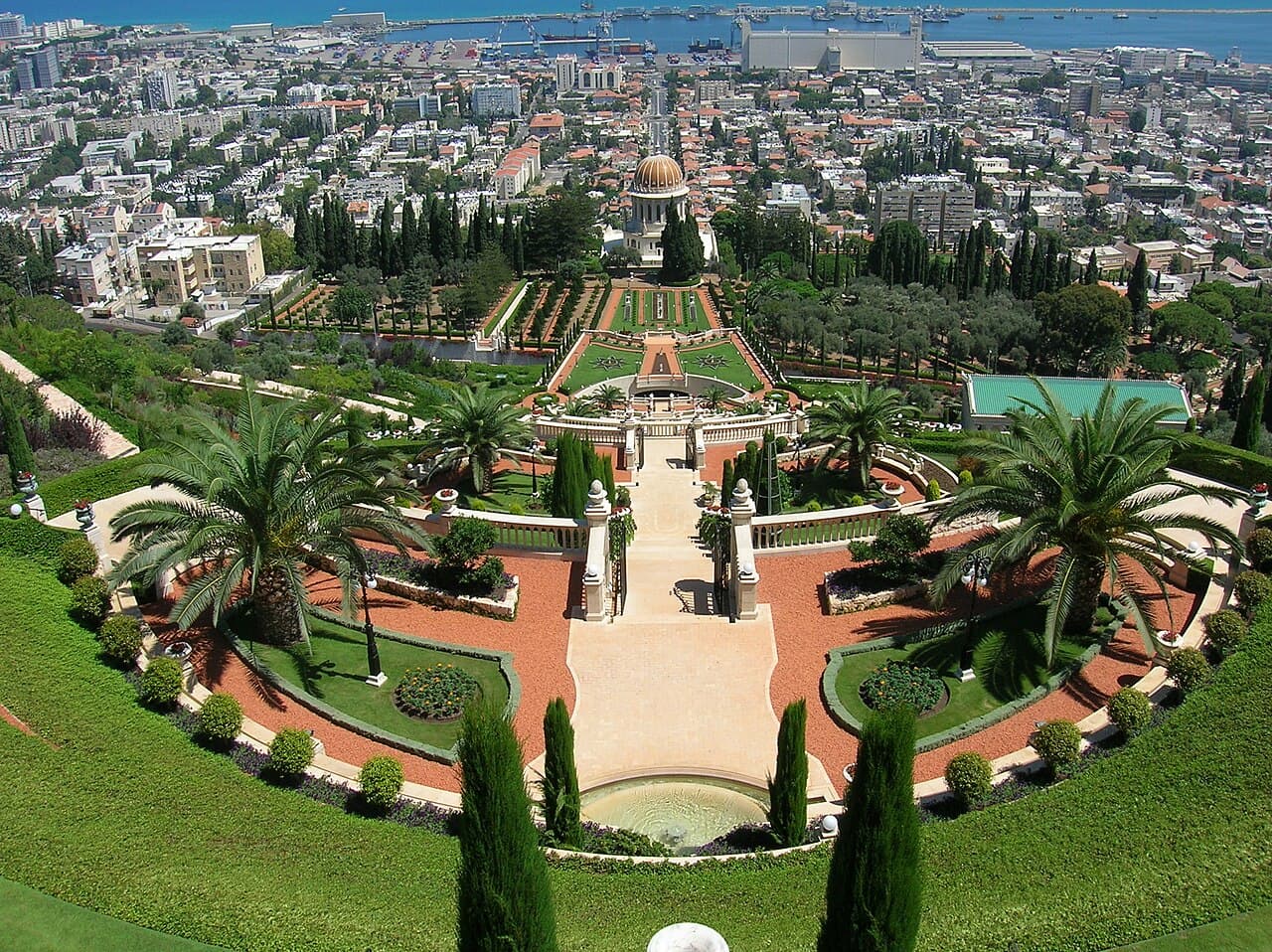 The Bahá'í gardens on Mount Carmel in Haifa
