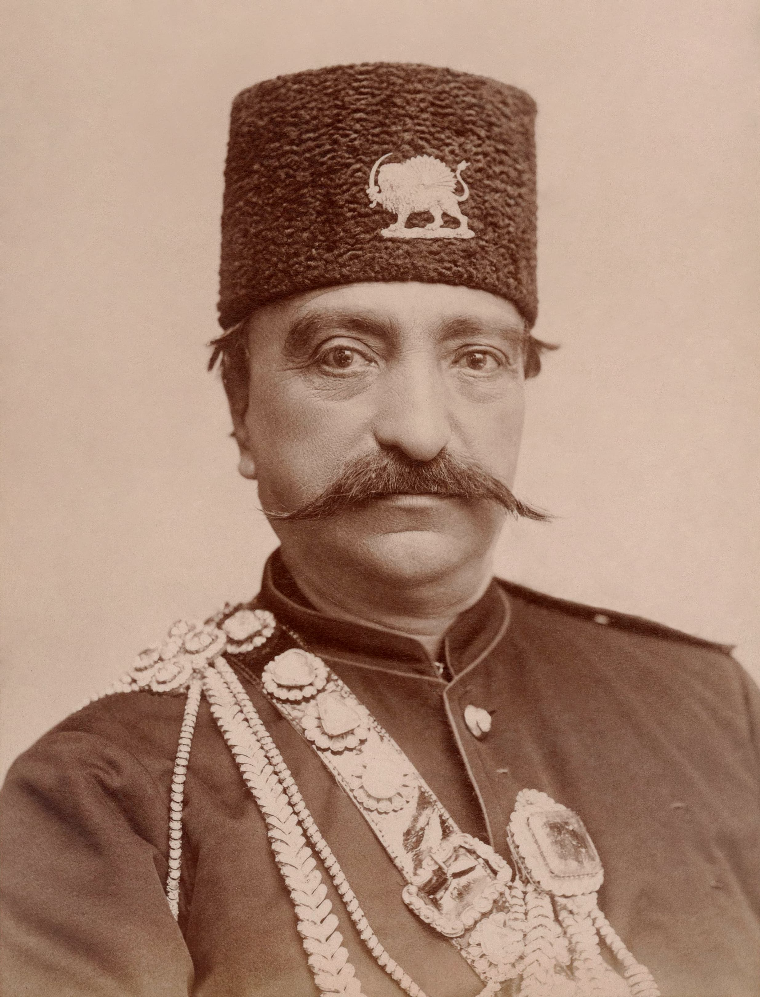 Naser al-Din Shah Qajar, photographed by Nadar