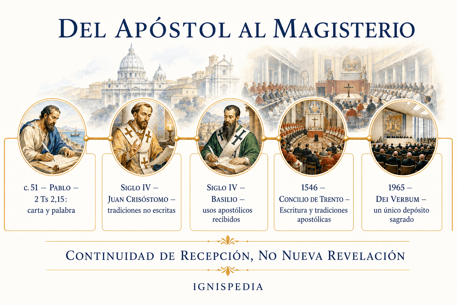 Cronología de la recepción de la Tradición apostólica desde san Pablo hasta Dei Verbum