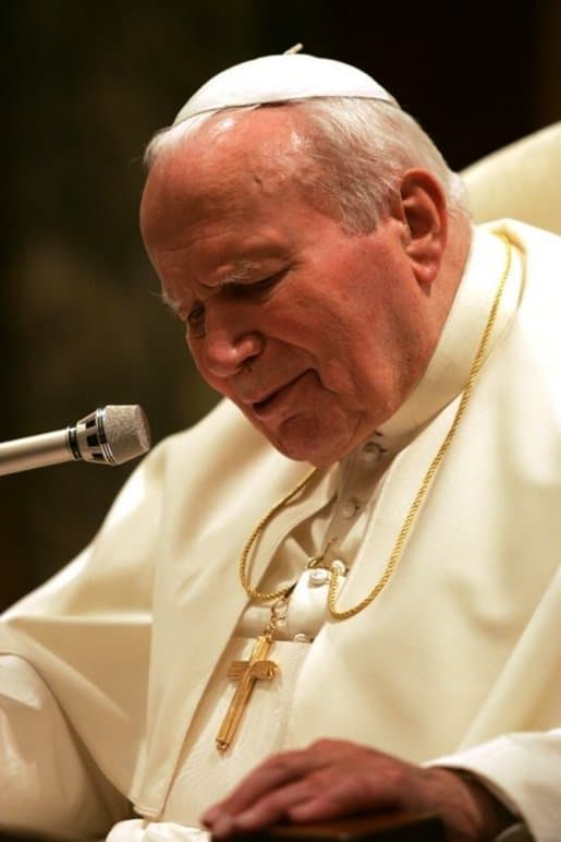 John Paul II at the microphone in June 2004