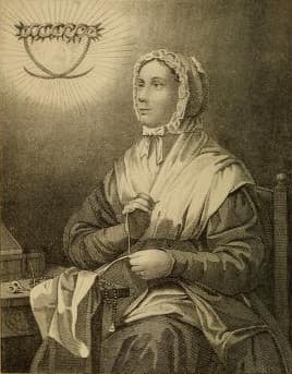 Engraved portrait of Blessed Anna Maria Taigi, Roman Trinitarian tertiary
