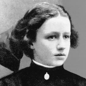 Dina Bélanger en 1912, alumna del convento Bellevue en Quebec