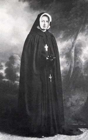 Beata Dina Bélanger con hábito religioso el día de su profesión religiosa