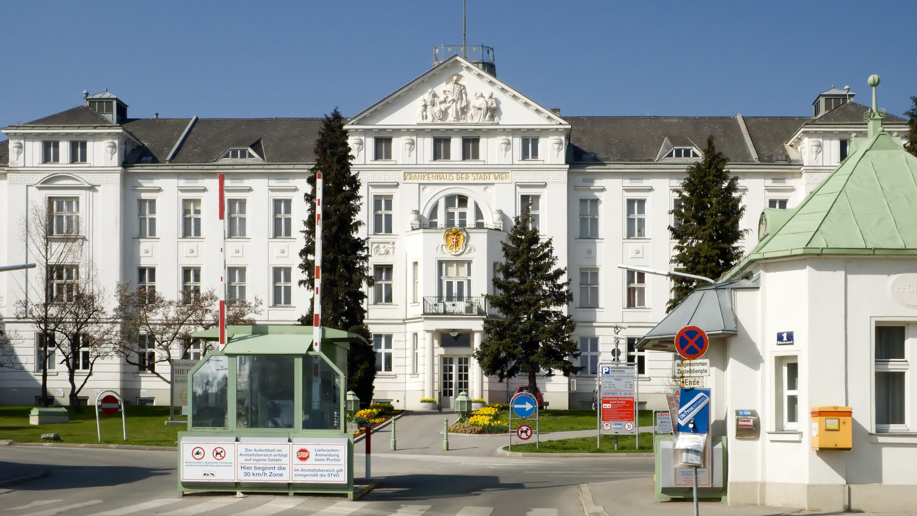 Historic main building of the Vienna-Lainz municipal hospital
