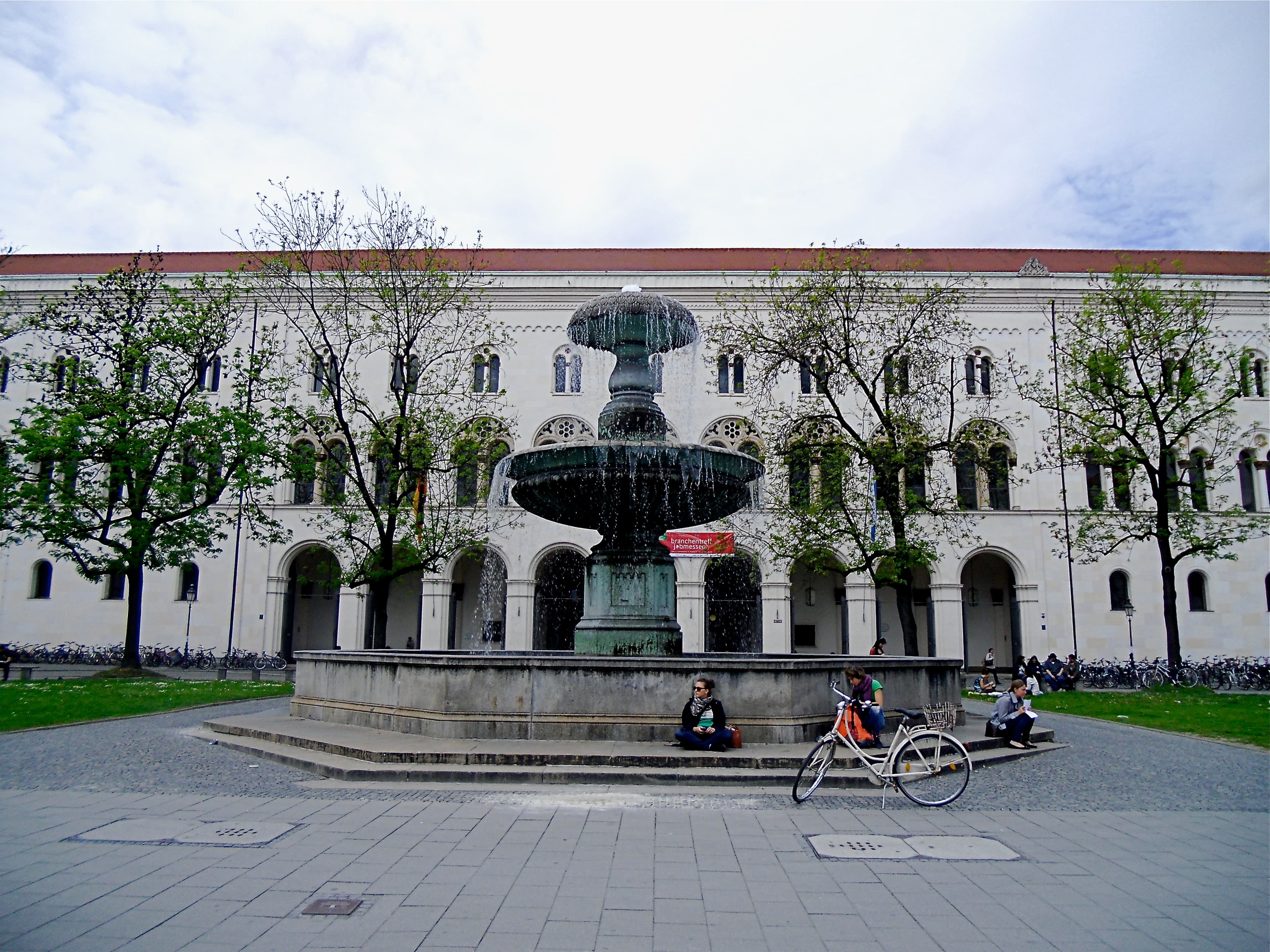 Facade of the main building of Ludwig Maximilian University of Munich photographed in 2012