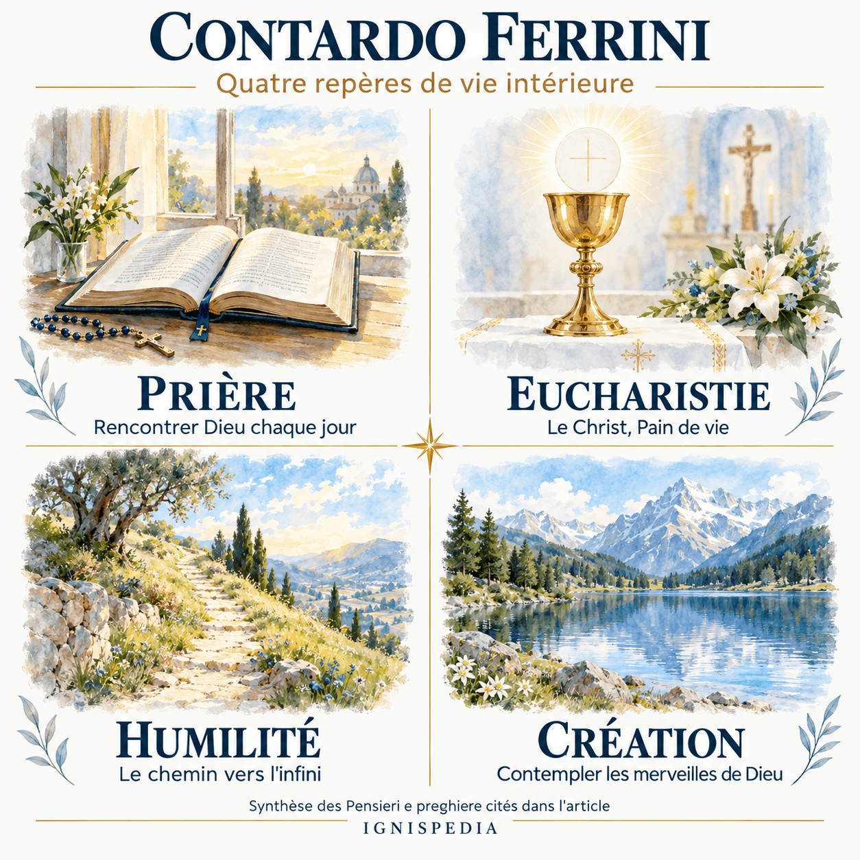 Quatre repères chez Ferrini : prière, Eucharistie, humilité et contemplation de la création