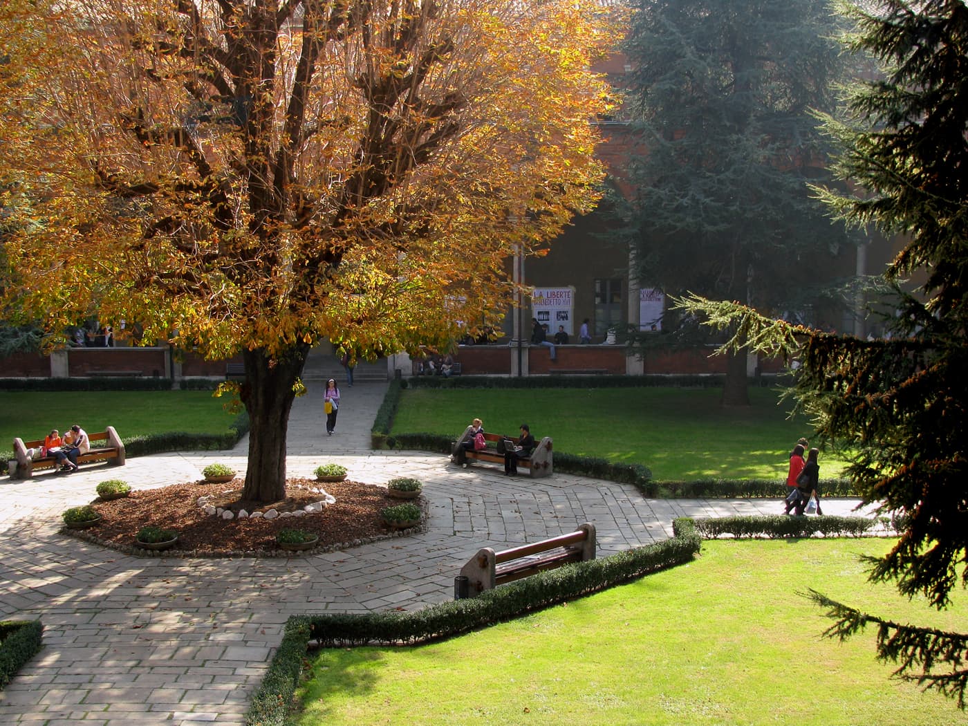 Un cloître de l’Université catholique du Sacré-Cœur à Milan