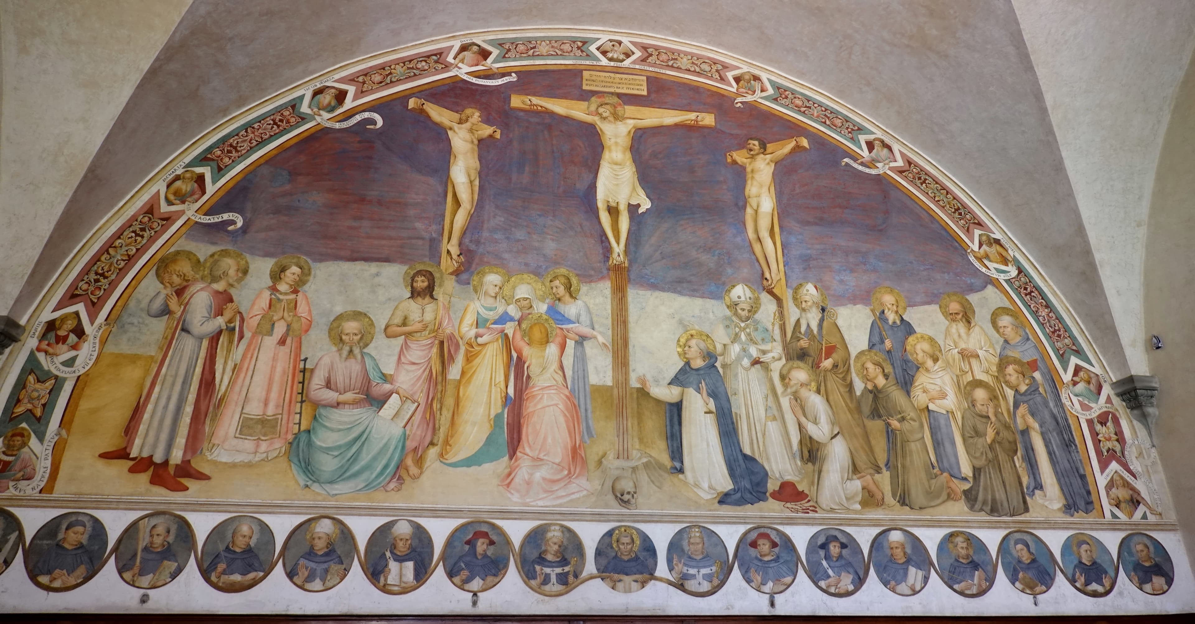 The Crucifixion with saints, fresco by Fra Angelico in the chapter house of San Marco