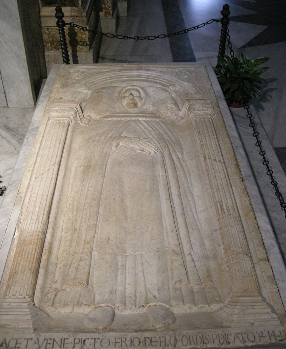 Funerary slab of Fra Angelico at Santa Maria sopra Minerva, Rome