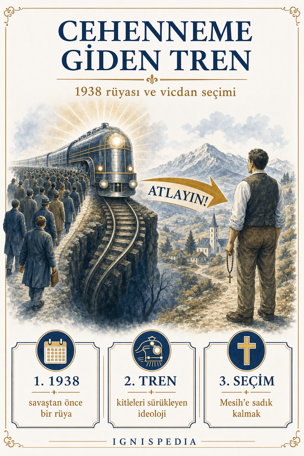 Franz Jägerstätter'in cehenneme giden tren rüyası hakkında infografik