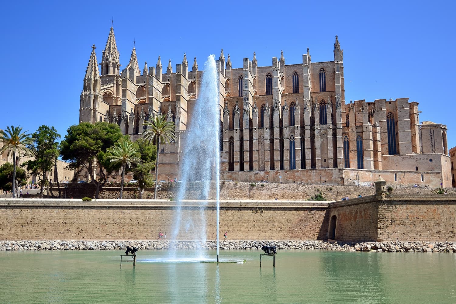 La cattedrale di Palma e il Parc de la Mar fotografati nel 2013