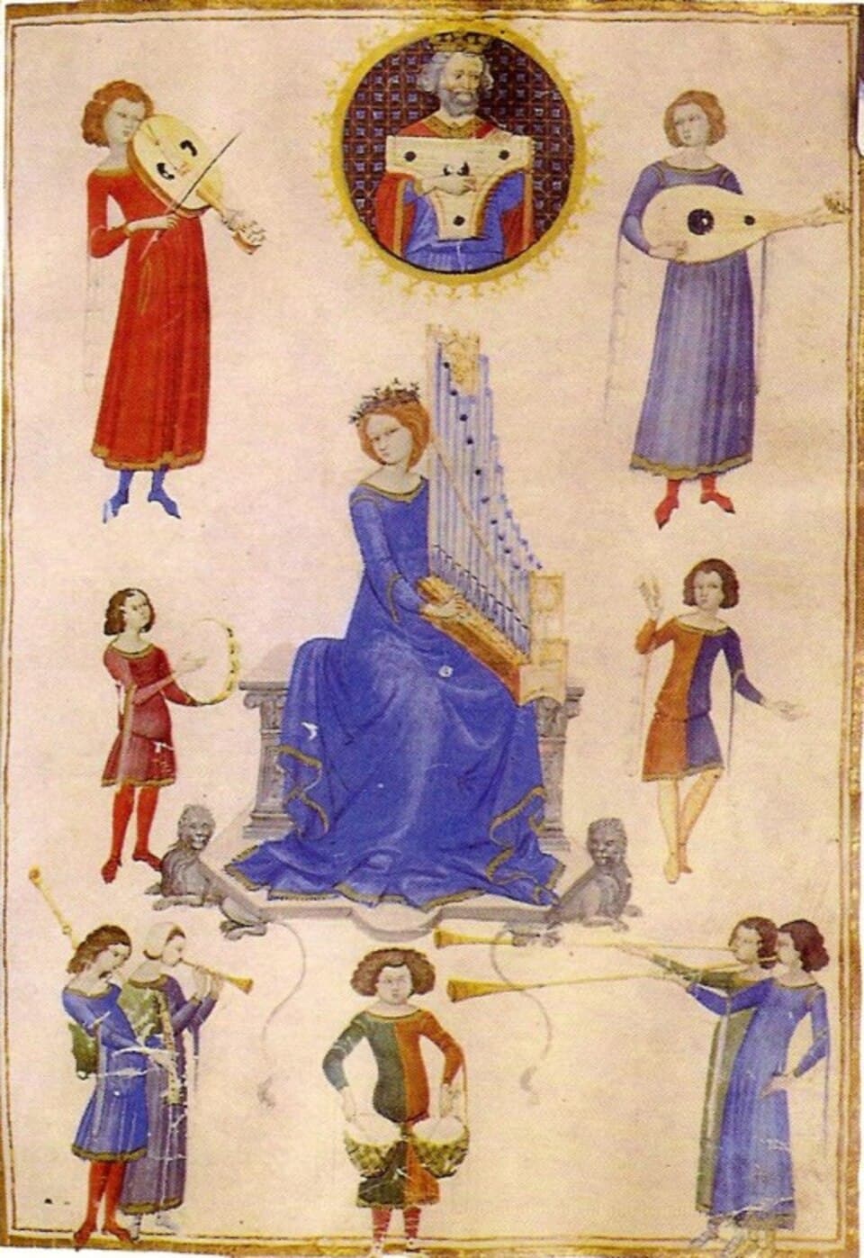 Boethius un De Musica sından çalgıcılar, Napoli, VA 14 yazması