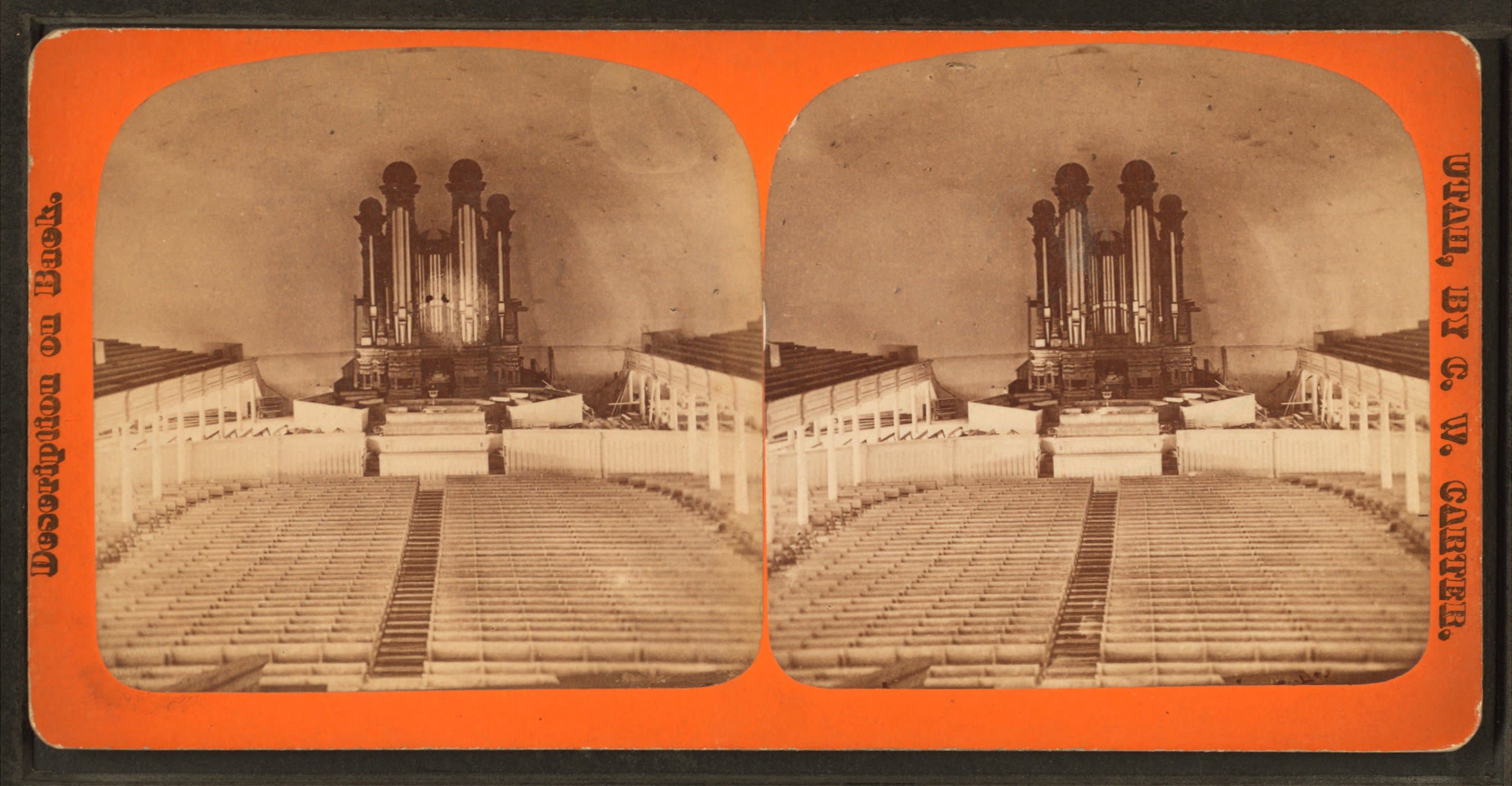 Innenansicht des Tabernakels von Salt Lake City im 19. Jahrhundert