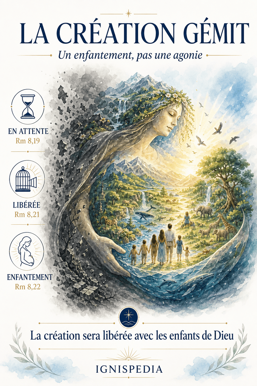 La creation entiere en travail d'enfantement, aspirant a la liberte des enfants de Dieu (Romains 8)
