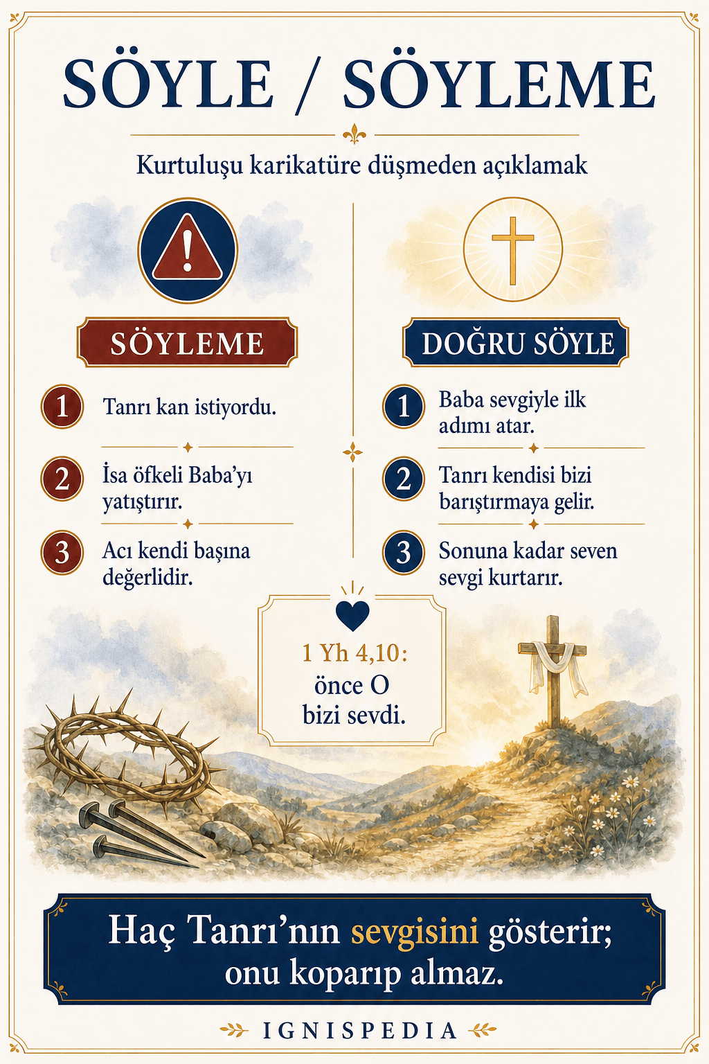 İnfografik: Kurtuluşu Tanrı'yı karikatürize etmeden açıklamak için ne söylenmeli ve ne söylenmemeli