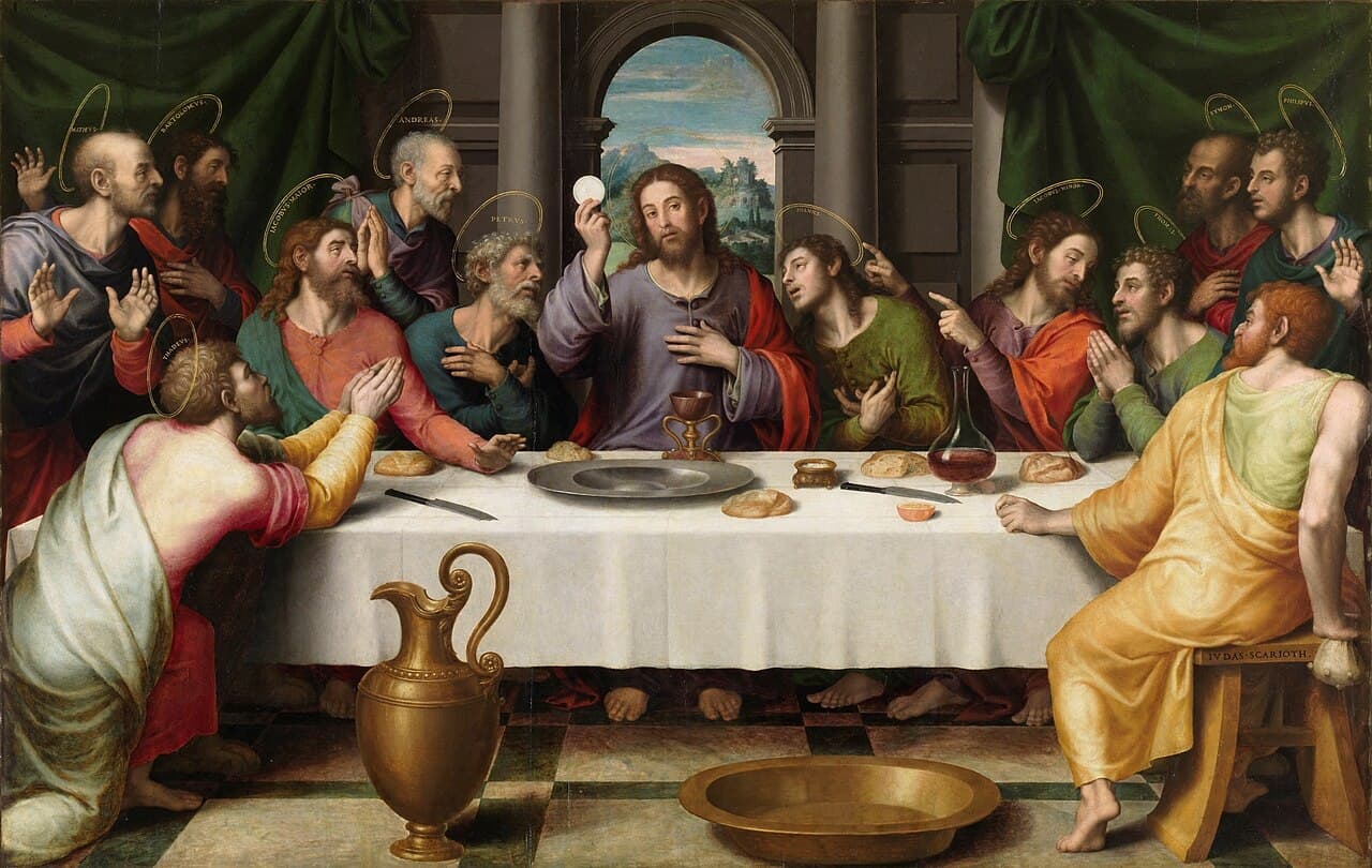 La Sagrada Cena pintada por Juan de Juanes hacia 1562