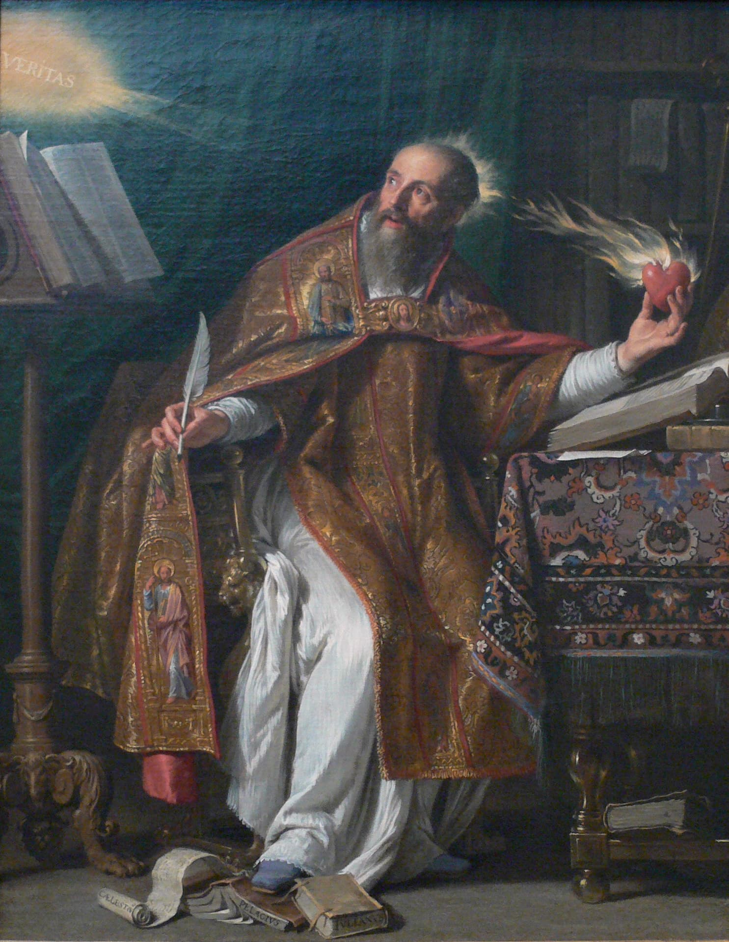 Saint Augustine as bishop holding a book