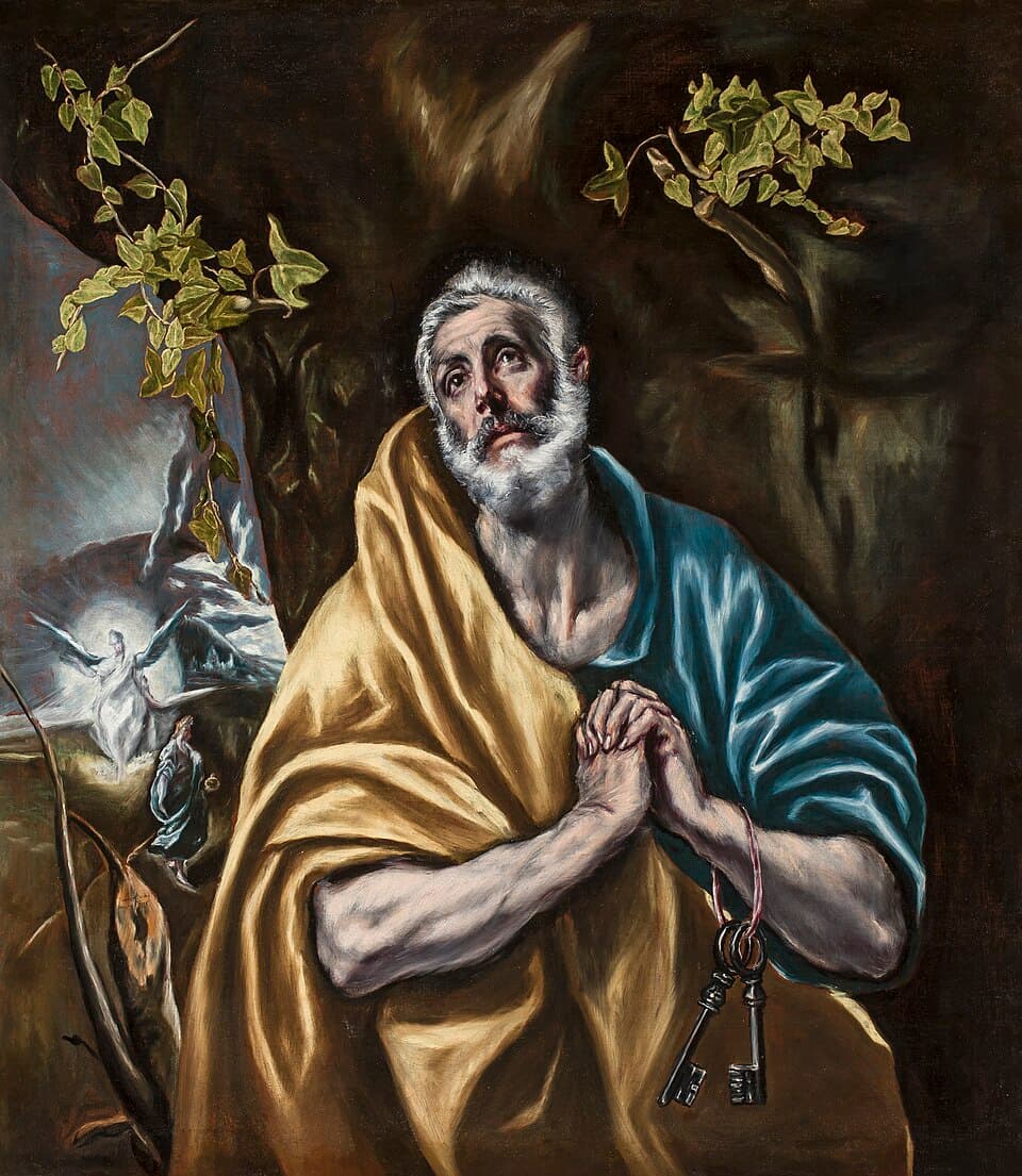Der heilige Petrus in Reue nach seiner Verleugnung