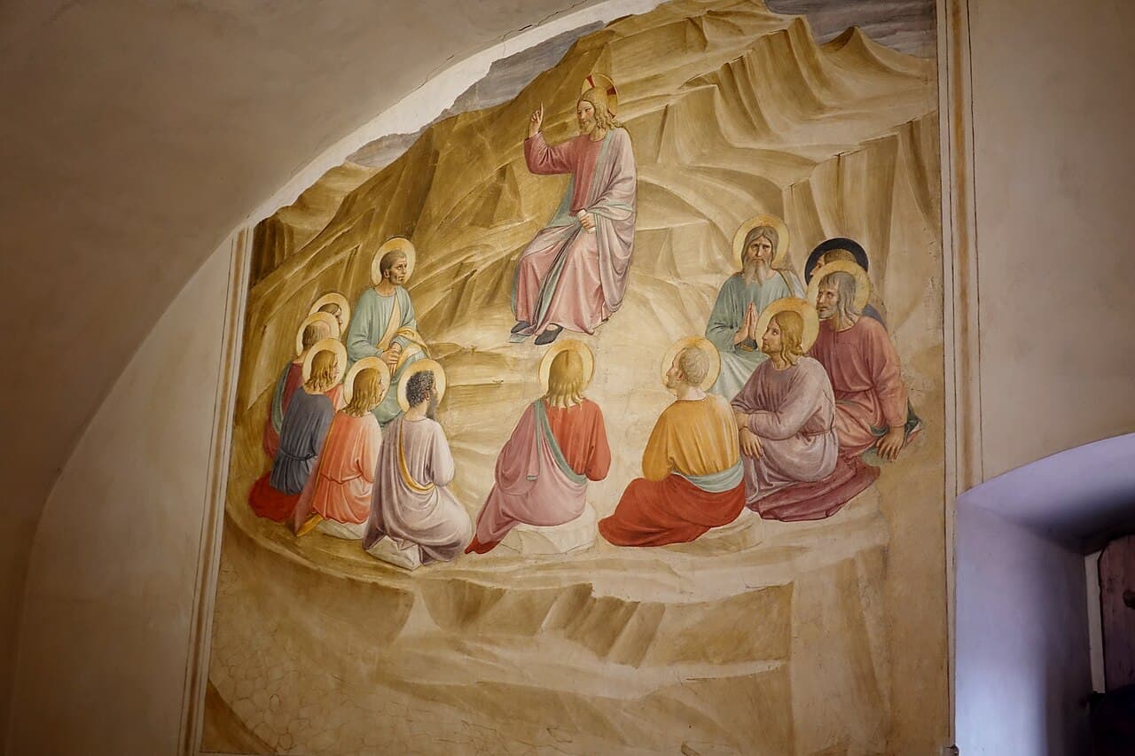Dağdaki Vaazı veren İsa, Fra Angelico freski