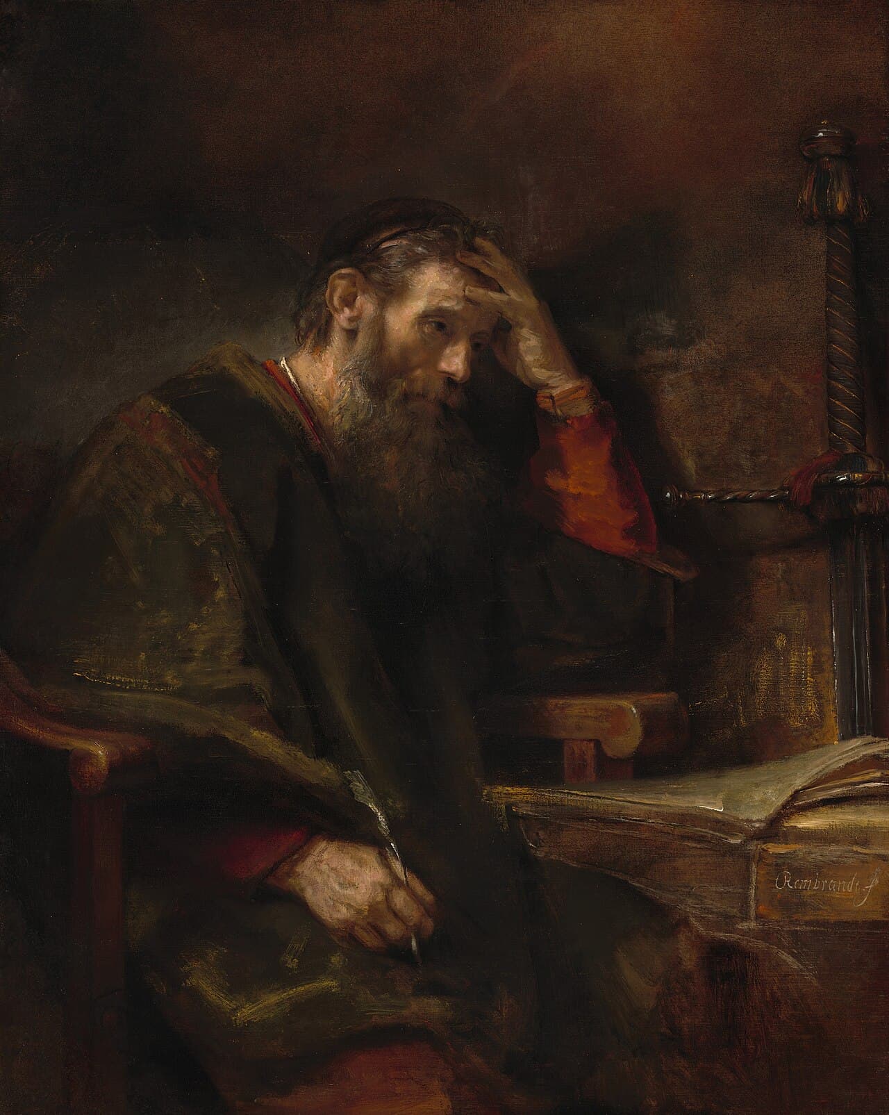 Der Apostel Paulus, Gemälde von Rembrandt van Rijn, um 1657