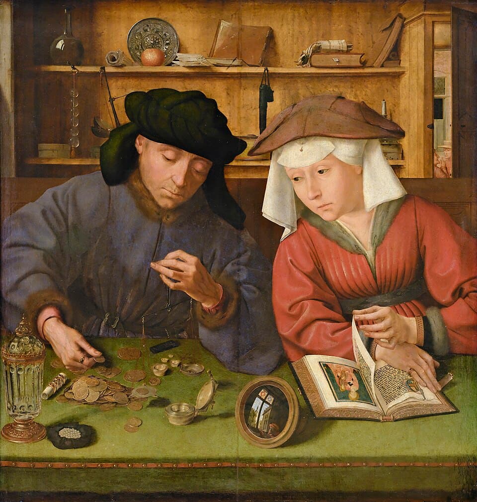 The Money Changer and His Wife by Quentin Metsys, painting from 1514