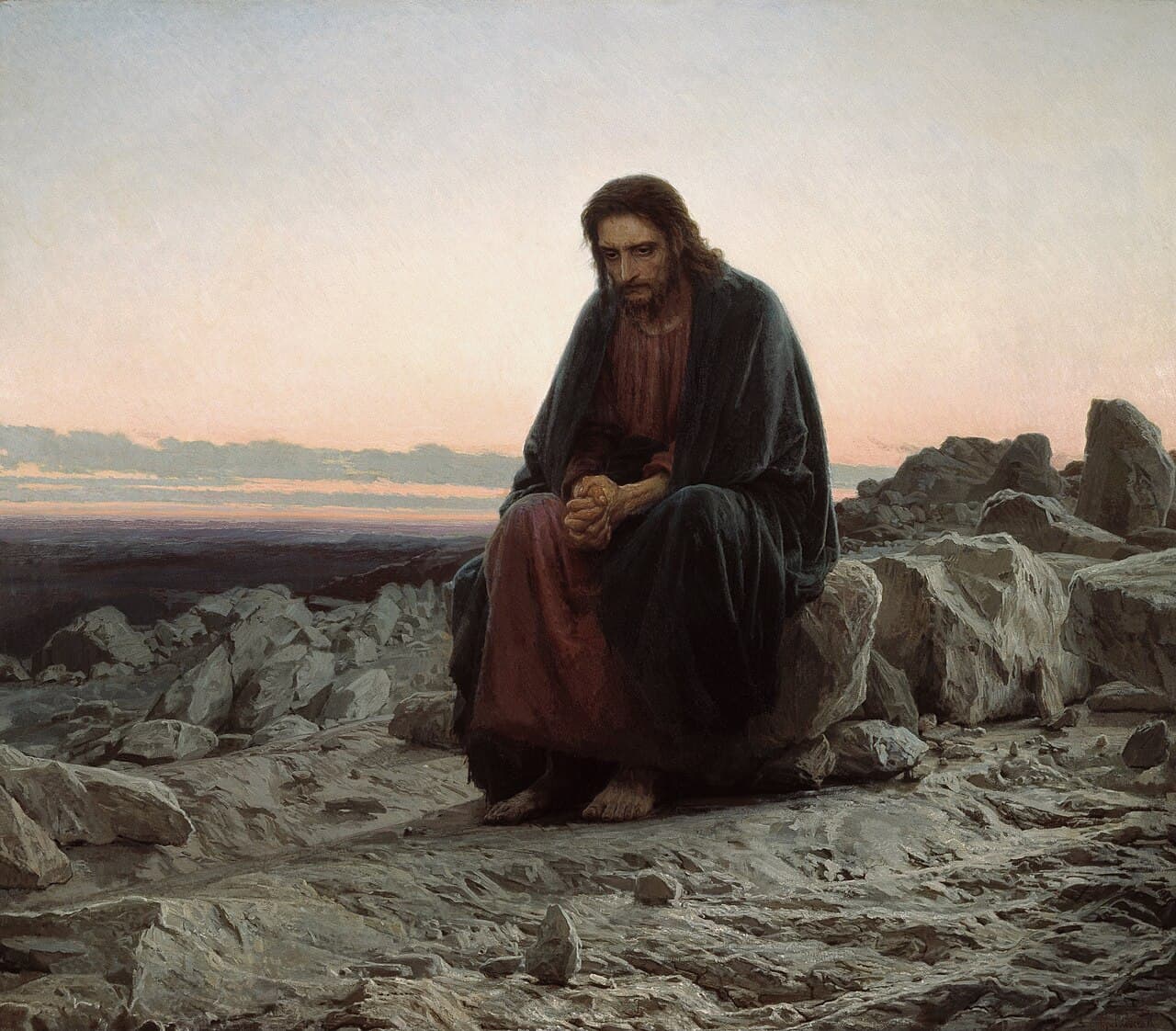 Christus in der Wüste, Gemälde von Iwan Kramskoi, 1872
