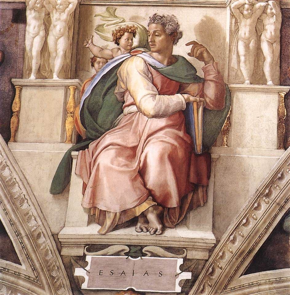 Der Prophet Jesaja, Fresko von Michelangelo in der Sixtinischen Kapelle, 1509
