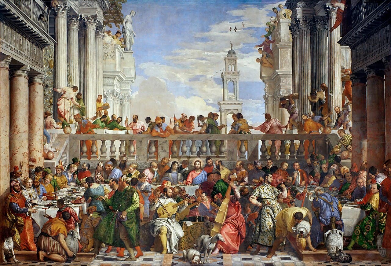 Die Hochzeit zu Kana, Gemälde von Paolo Veronese, 1562–1563, Louvre