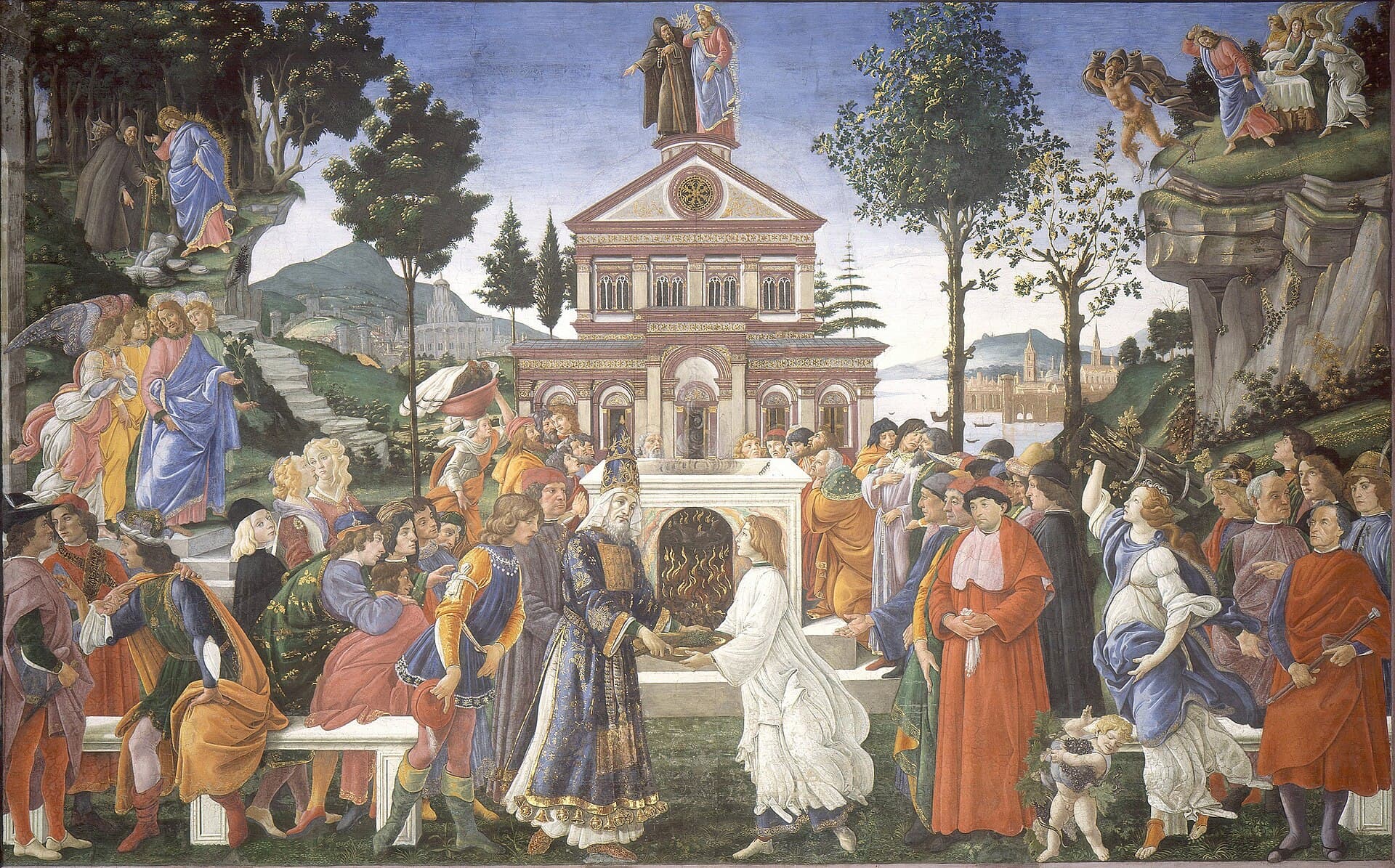 Die Versuchungen Christi, Fresko von Sandro Botticelli