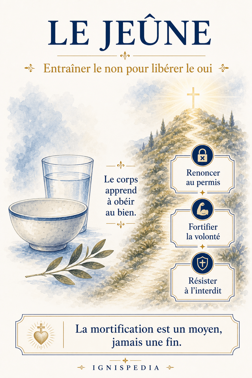 Le jeûne entraîne le non pour libérer le oui