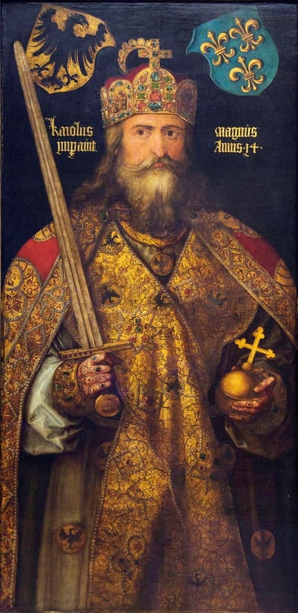 Charlemagne in imperial regalia, by Albrecht Dürer